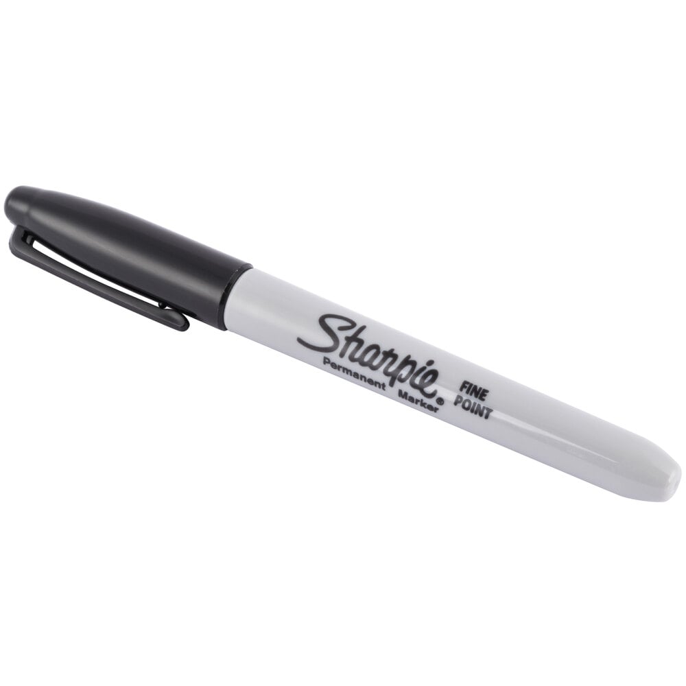 Sharpie 30001 Black Fine Point Permanent Marker - 12/Box