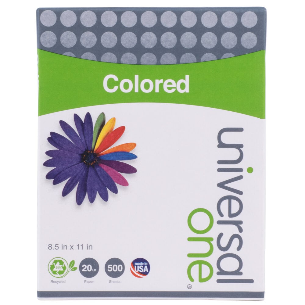 Universal Office UNV11205 8 1/2" x 11" Goldenrod Ream of 20 Color Copy