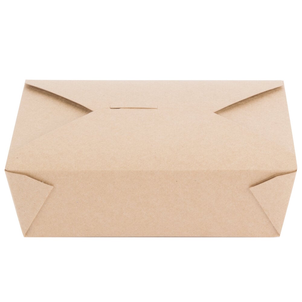 Choice 8 1 2 X 6 X 2 1 2 Kraft Microwavable Folded Paper 3 Take Out