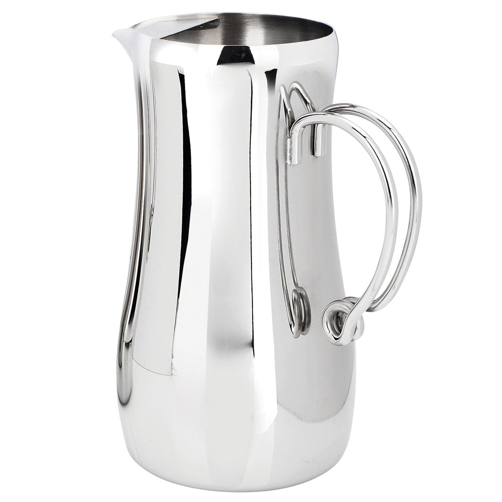 Stainless Steel Pitchers Eastern Tabletop 7430 Ballerina 64 Oz Stainless Steel Water Pitcher
