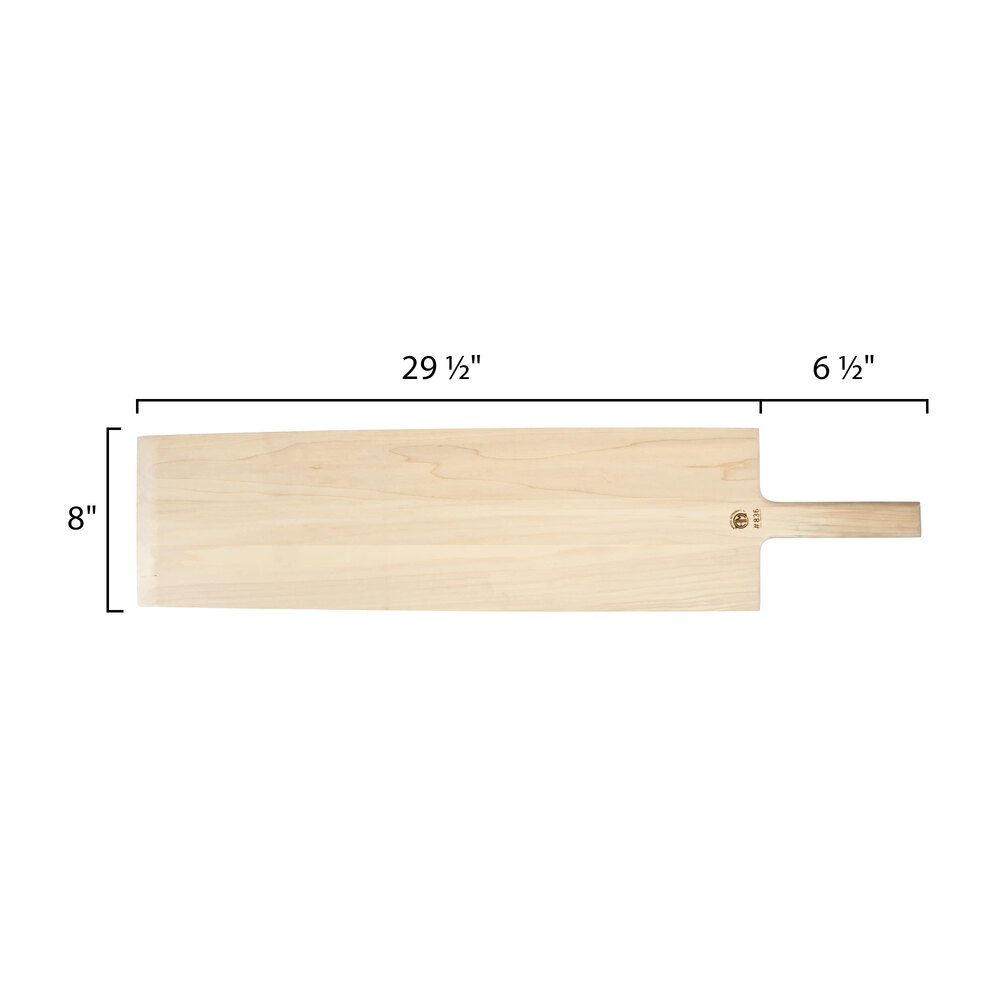 American Metalcraft 836 8" x 29 1/2" Long Blade Wood Pizza Peel with 6