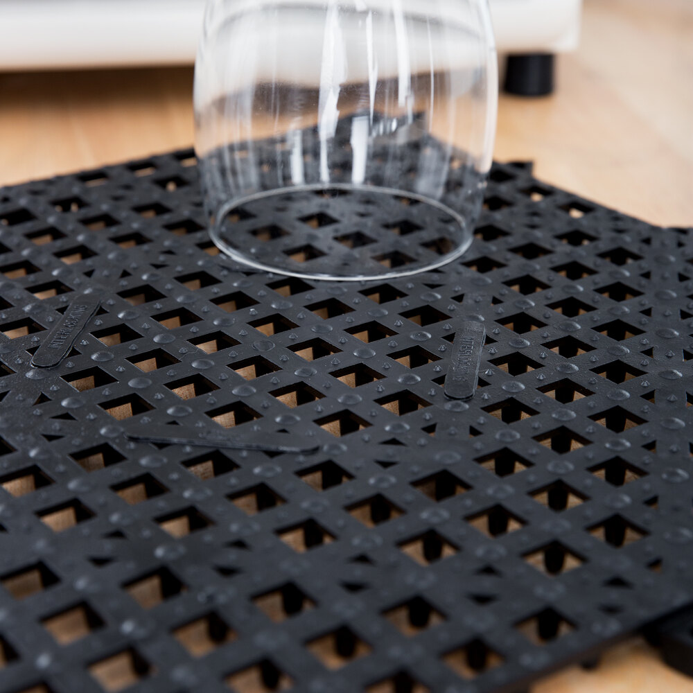 Choice 12" x 12" Black Interlocking Bar Mat