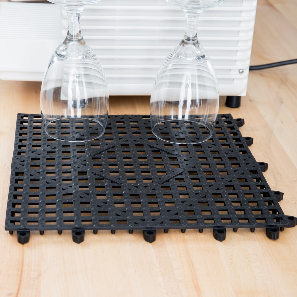 Choice 12" x 12" Black Interlocking Bar Mat