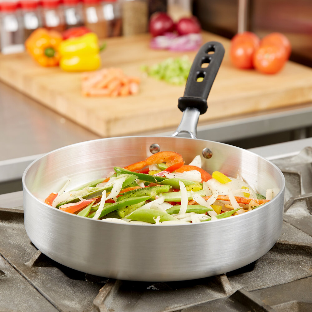 Vollrath 67733 WearEver 3 Qt. Straight Sided Aluminum Saute Pan with