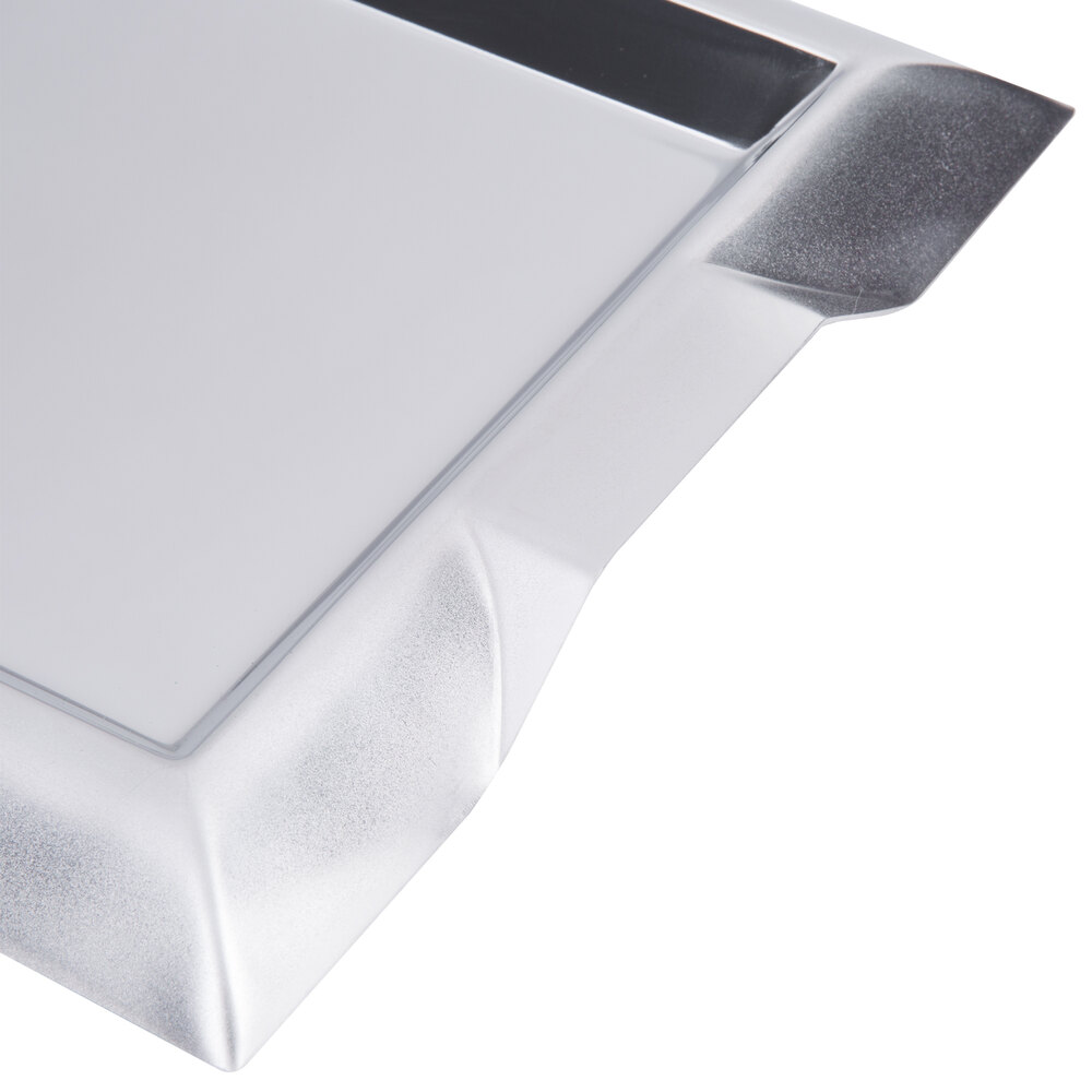 Vollrath 82093 Rectangular Stainless Steel Serving Tray with Handles