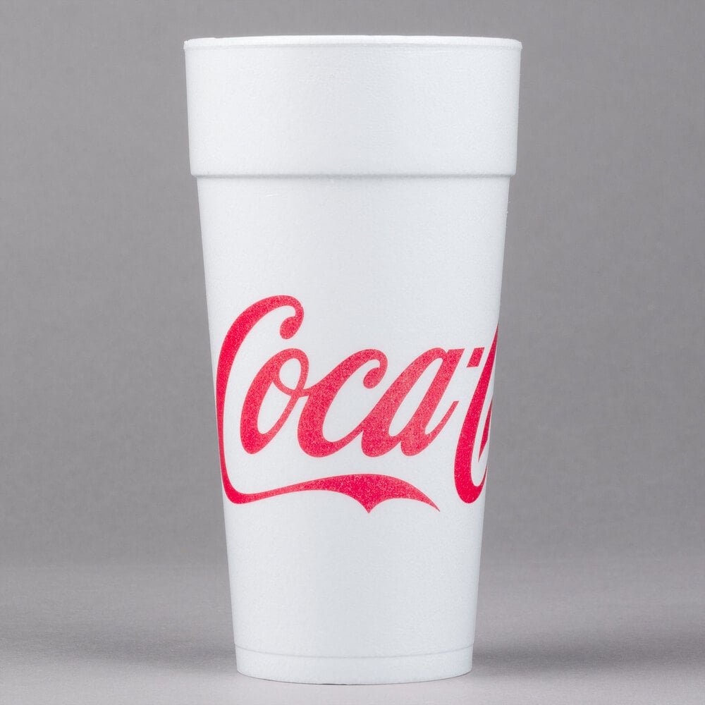 Dart 24J16C 24 oz. Coke® Foam Cup - 500/Case