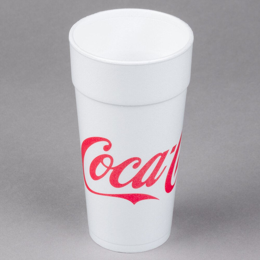 Dart 24J16C 24 oz. Coke® Foam Cup - 500/Case