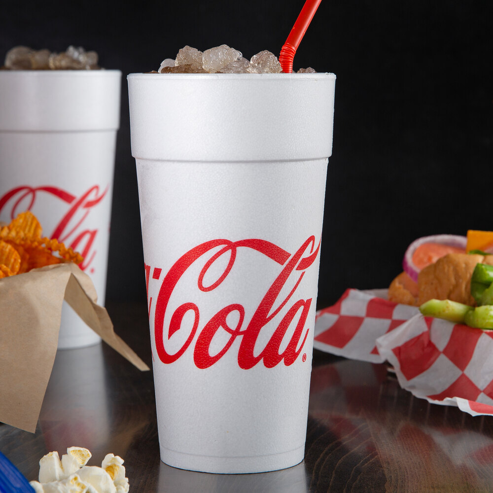 Dart 24J16C 24 oz. Coke® Foam Cup - 500/Case