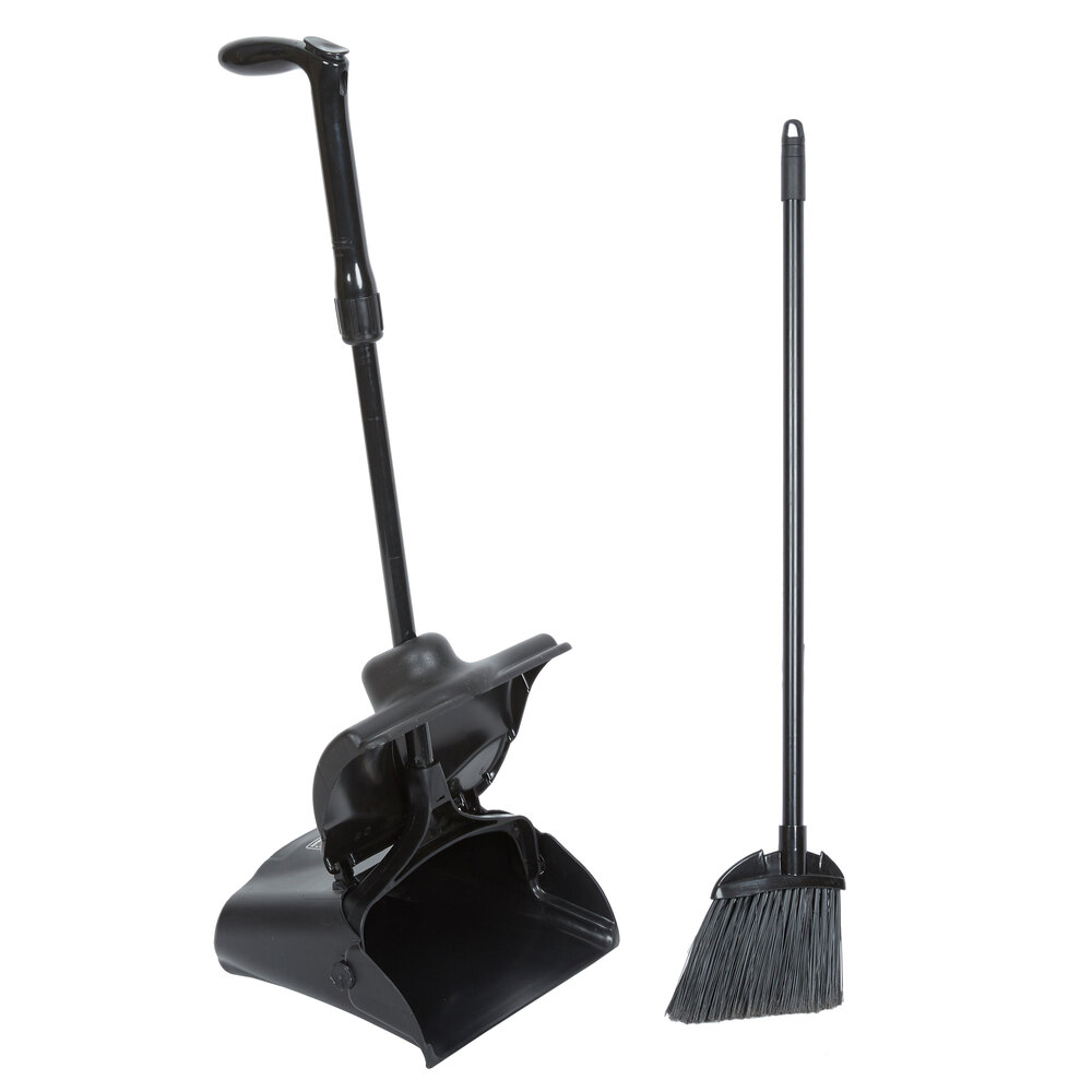 Rubbermaid 7 1/2" Front of House Pro Deluxe Angled Lobby Broom with Dustpan