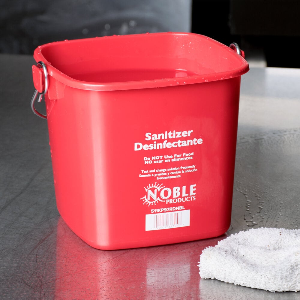 Noble Products 6 Qt. Red Sanitizing Pail | Noble Products