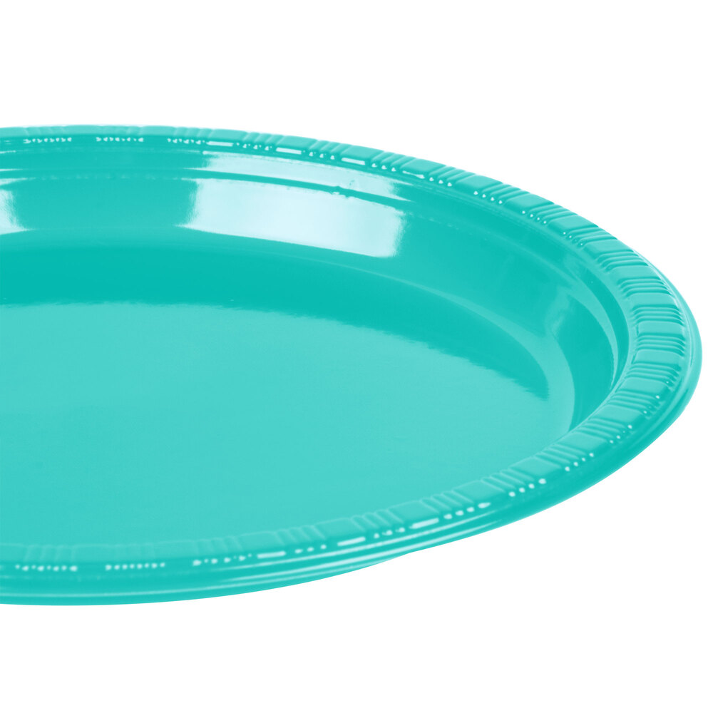 Creative Converting 324793 7" Teal Lagoon Plastic Plate 20/Pack