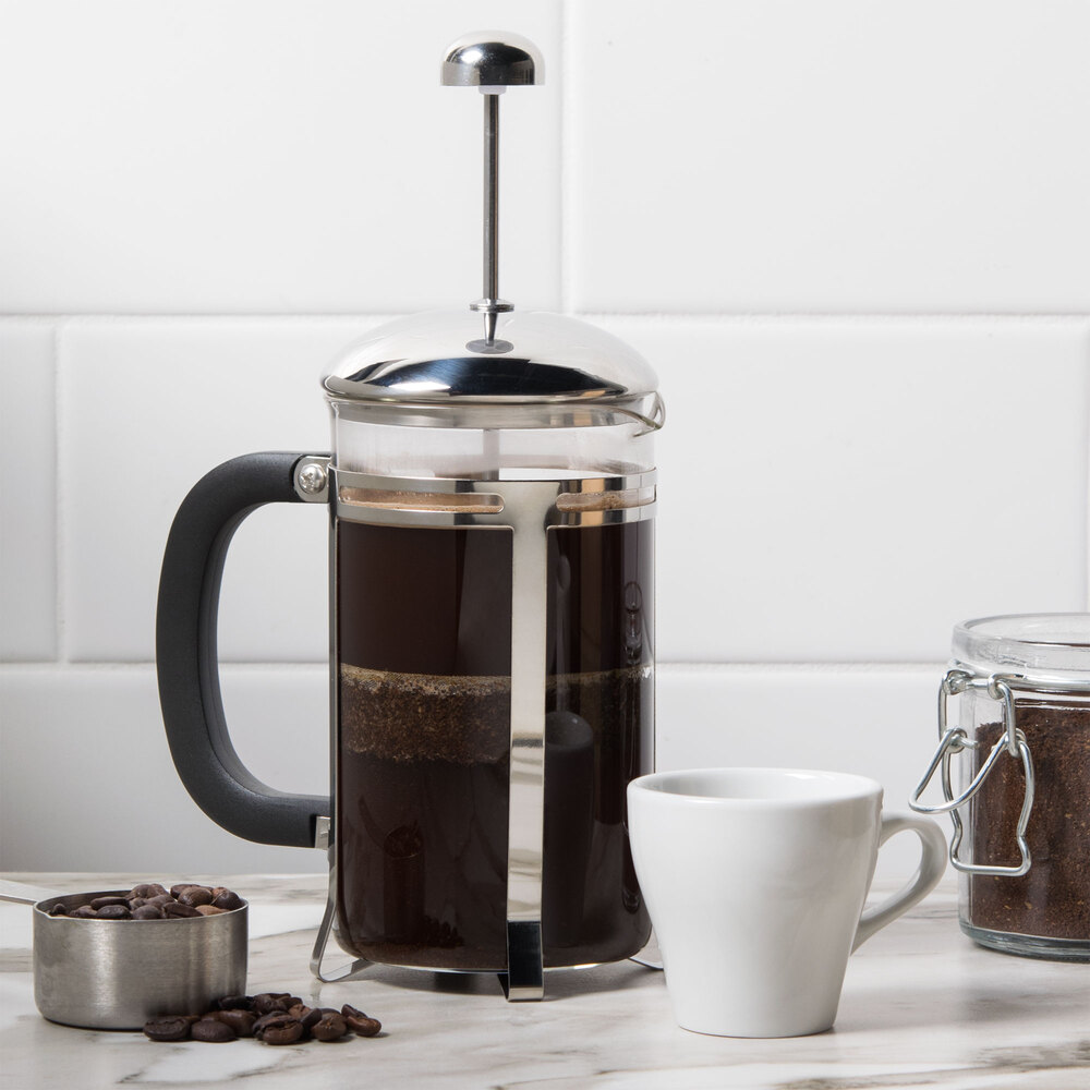 Choice 20 oz. Glass / Stainless Steel French Coffee Press