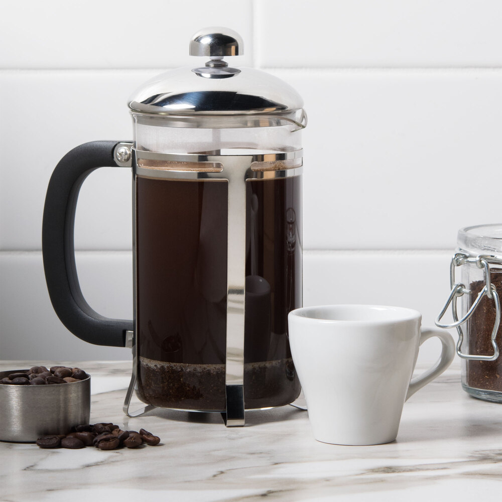 Choice 20 oz. Glass / Stainless Steel French Coffee Press