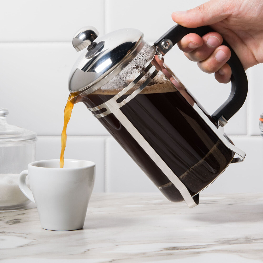 Choice 20 oz. Glass / Stainless Steel French Coffee Press