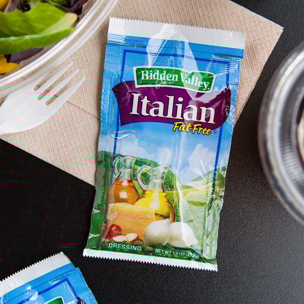 Hidden Valley 1.5 oz. Fat Free Italian Dressing Packet - 84/Case