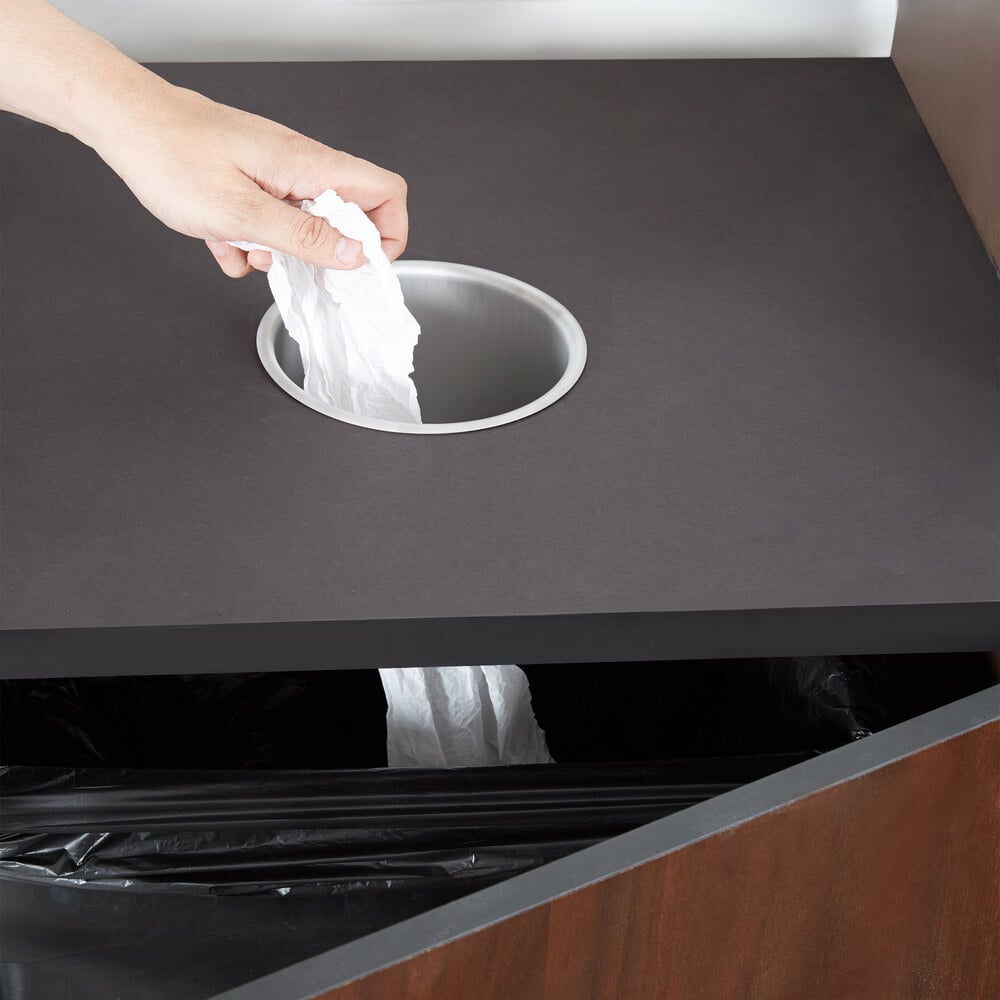 Vollrath 3Y0505 6 9/16" x 5" Round Stainless Steel InCounter Trash Chute