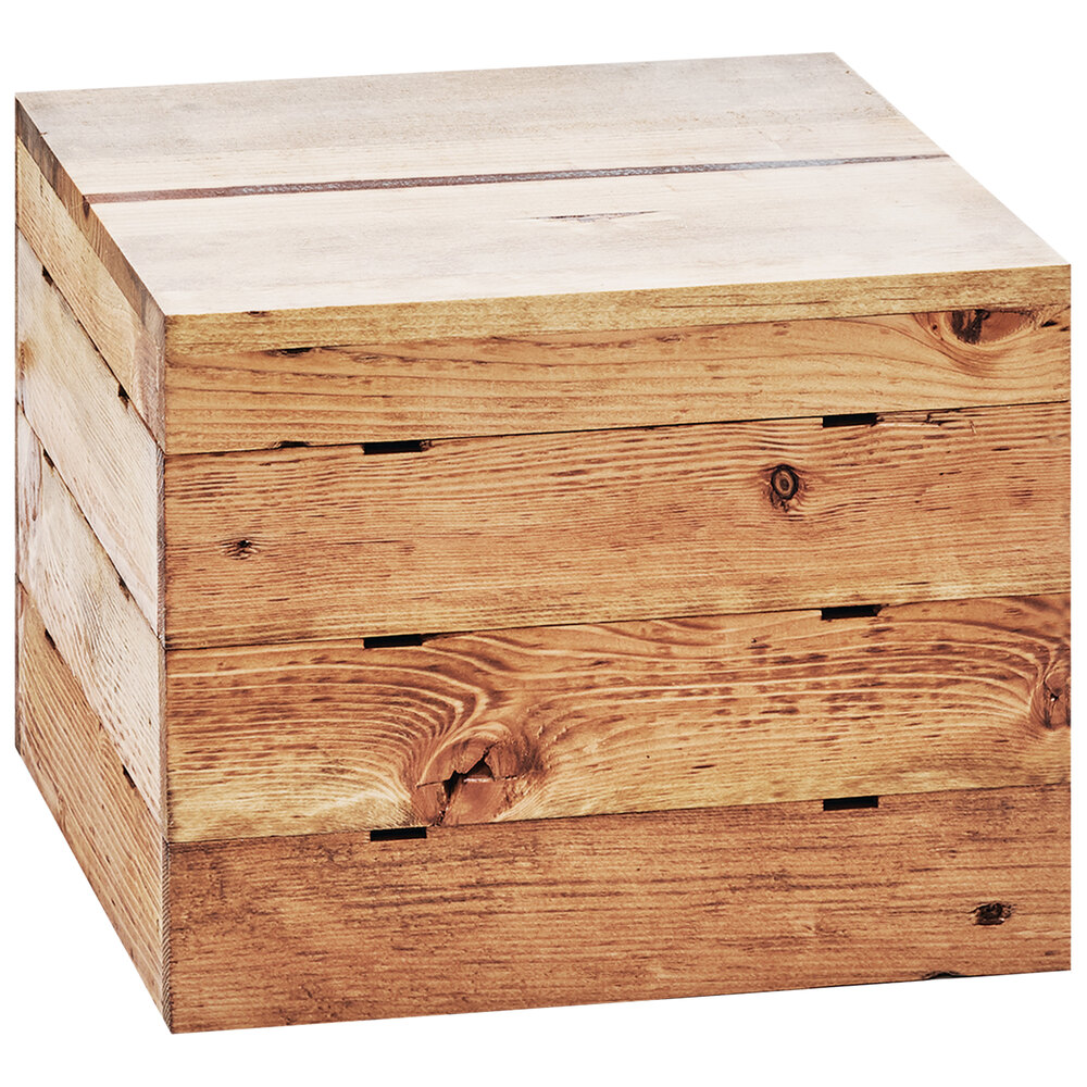 CalMil 3628499 Madera Reclaimed Wood Square Crate Riser