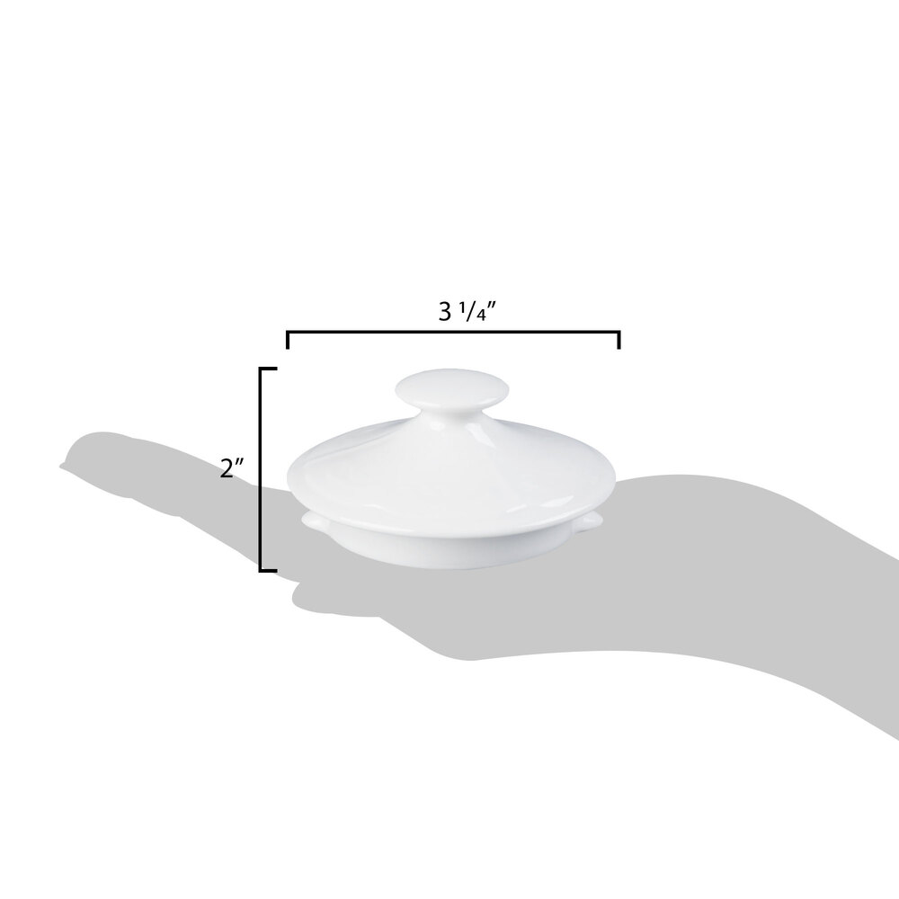 Tuxton CHT170L Chicago Bright White China Teapot Lid 12/Case