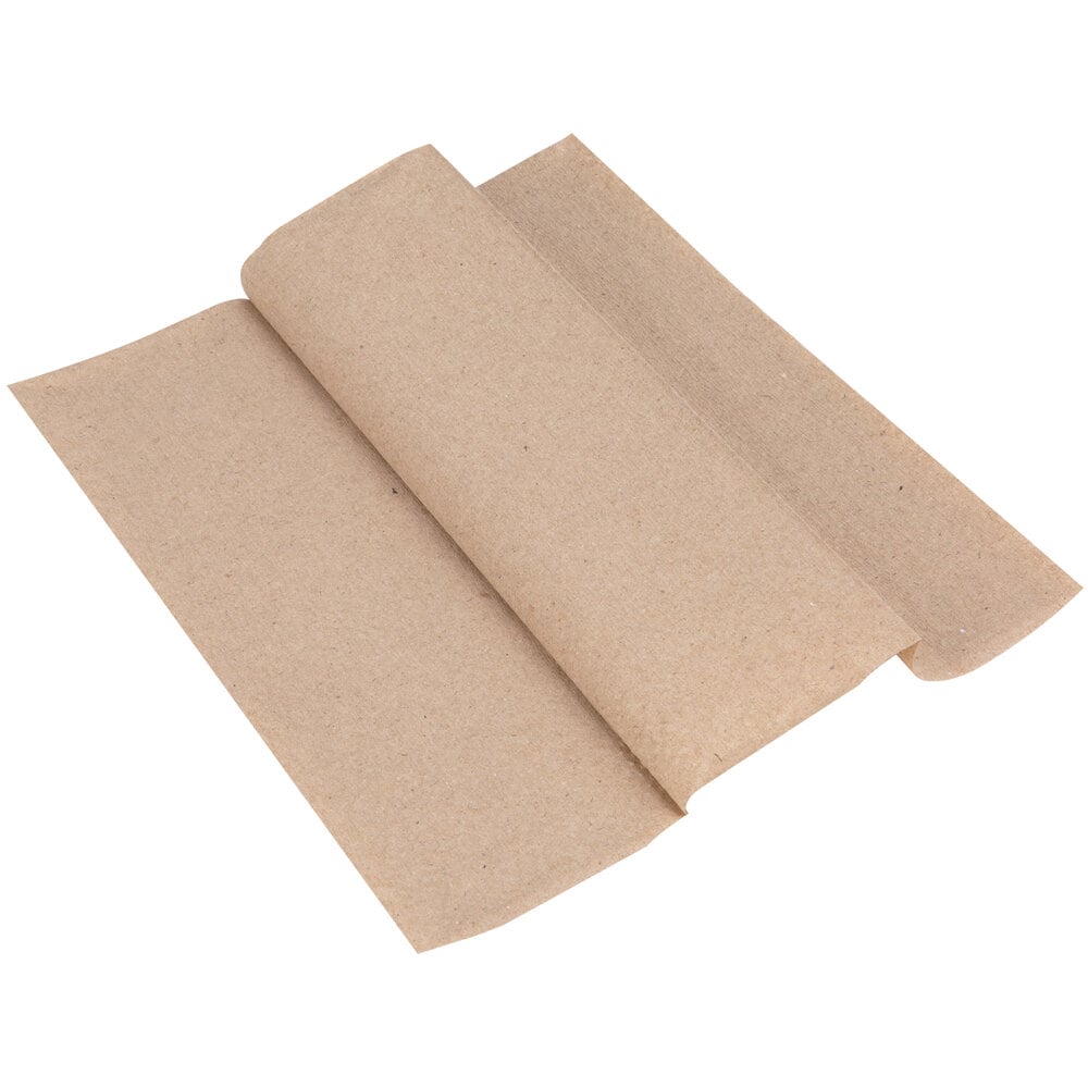 Lavex Janitorial Natural Brown Kraft M-fold (multifold) Towel - 4000 Case