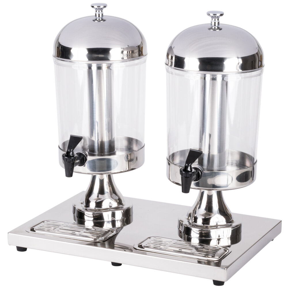 8-5-qt-clear-beverage-dispenser-double-stand-stainless-steel