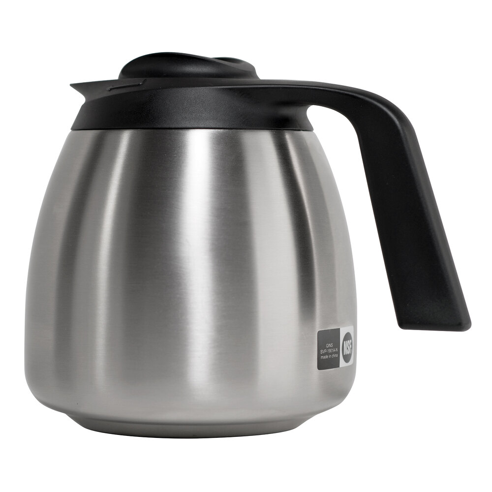 Bunn 51746.0001 64 oz. Stainless Steel Economy Thermal Carafe Black Top