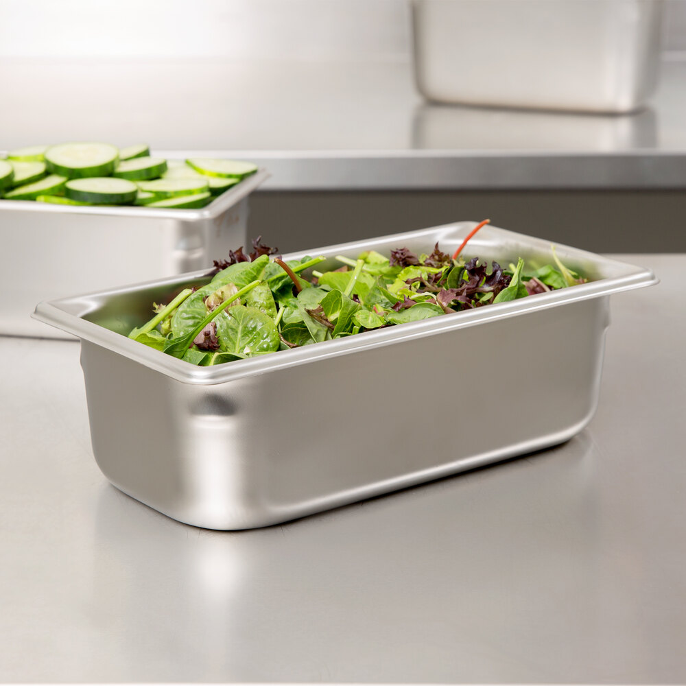 Winco Roll Top Cover For Full-Size 12"x20" Steam Table Pan - 18/8 Stainless Steel