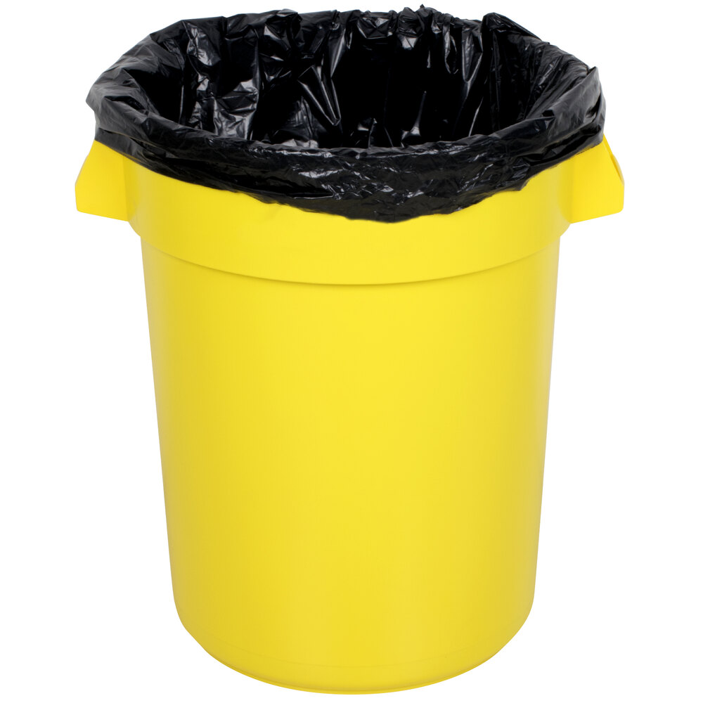 Continental 3200YW Huskee 32 Gallon Yellow Trash Can