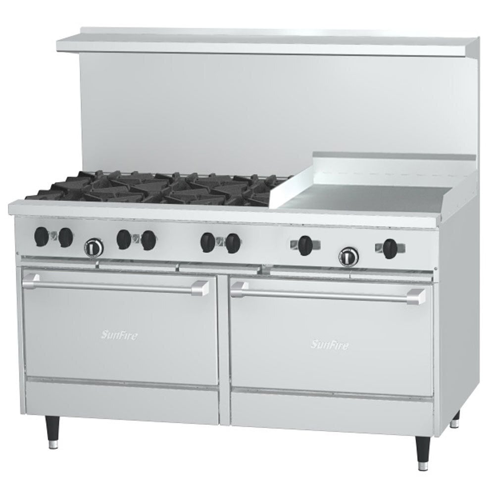 Garland SunFire Series X606G24RR Liquid Propane 6 Burner Gas Range