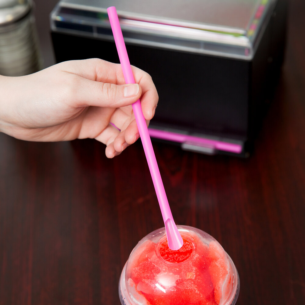 Choice 8" Super Jumbo BoldlyColored Unwrapped Spoon Straw 400/Box