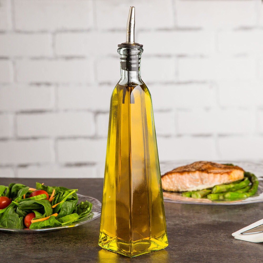 Tablecraft 6624 12 oz. Olive Oil Cruet with Pourer