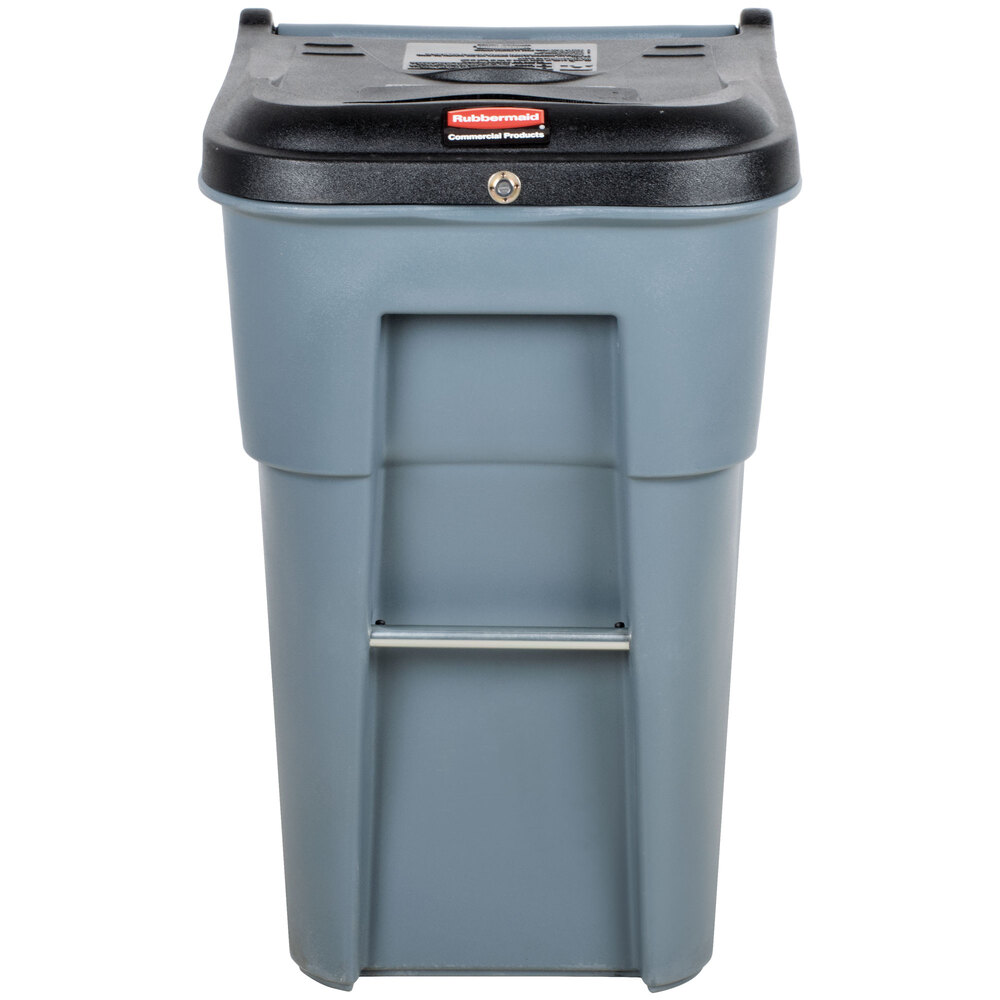 Rubbermaid FG9W1088GRAY Brute 65 Gallon Gray Confidential Document ...