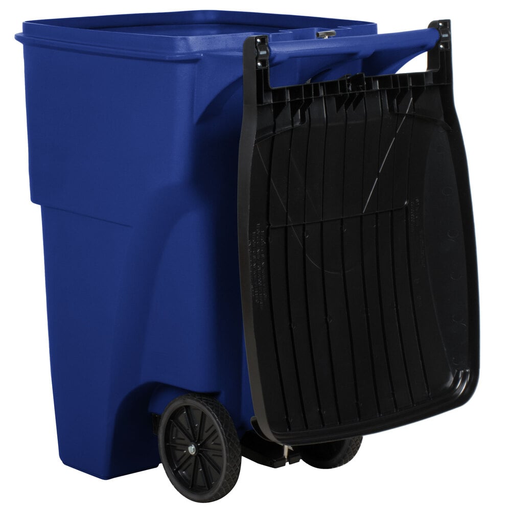 Rubbermaid 1971993 Brute 380 Qt. / 95 Gallon Blue StepOn Wheeled