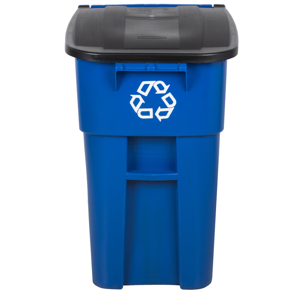 Rubbermaid FG9W2773BLUE Brute 50 Gallon Blue Recycling Rollout