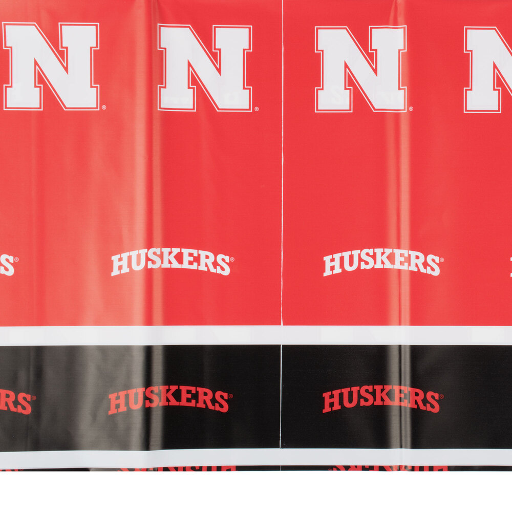 Creative Converting 729853 54" x 108" University of Nebraska Plastic