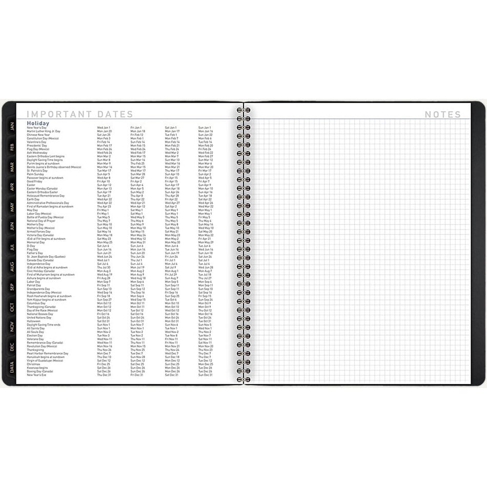 stapled monthly planner