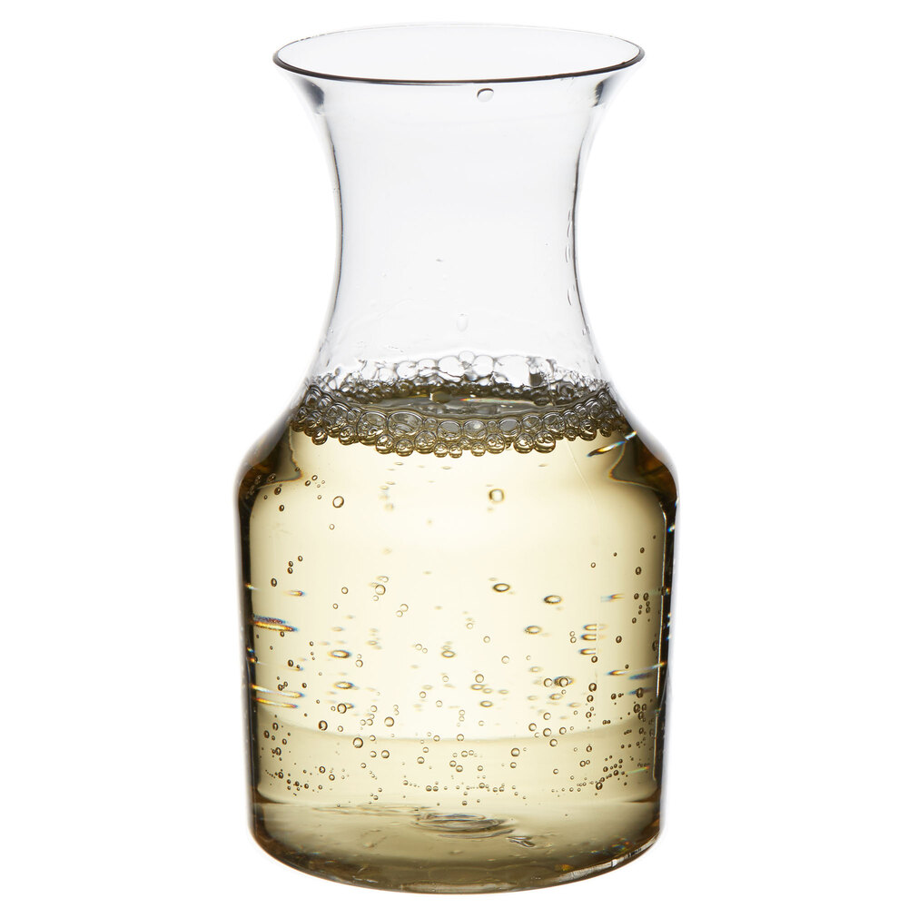 Fineline 6417 Tiny Temptations 7.5 oz. Clear Mini Wine Pitcher / Carafe