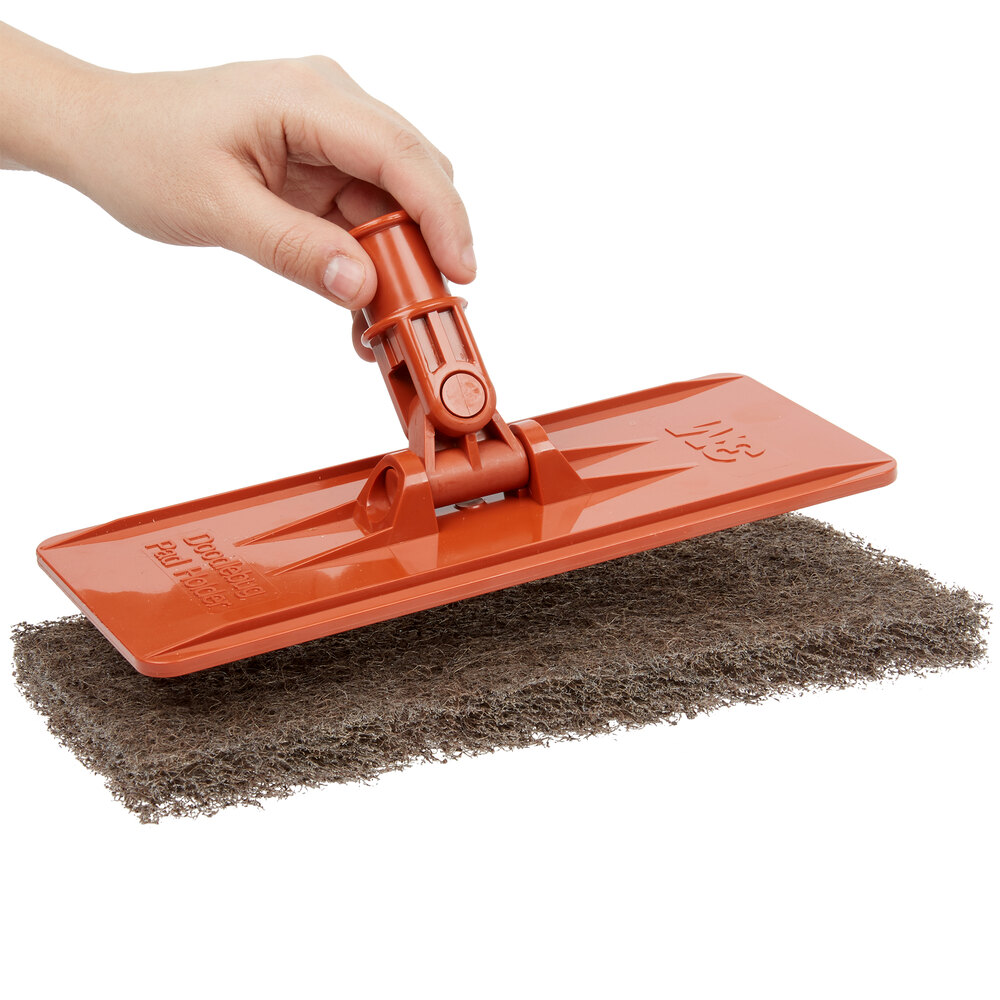 3M 6472 Doodlebug 9" x 3 3/4" Orange Pad Holder Kit with Pads