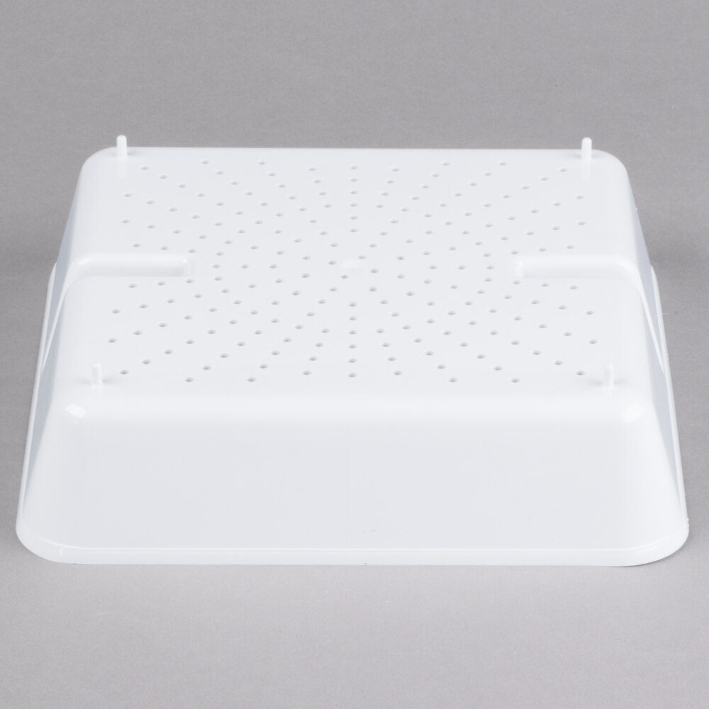 8 1/2" x 8 1/2" x 2 1/4" Plastic Floor Drain Strainer with 1/8