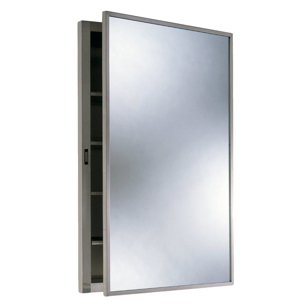 Bobrick B398 Stainless Steel Recess Mounted Mirrored Medicine