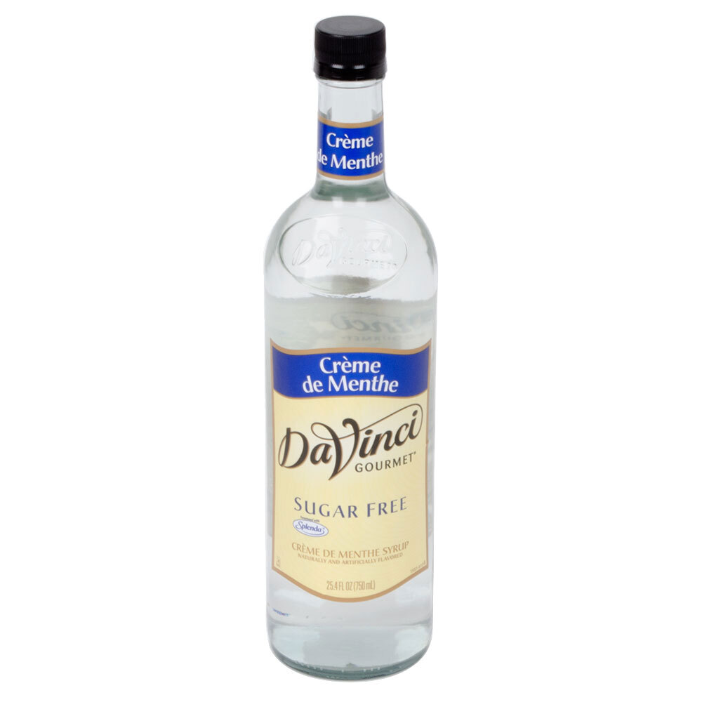 DaVinci Gourmet 750 mL Creme de Menthe Sugar Free Coffee Flavoring Syrup