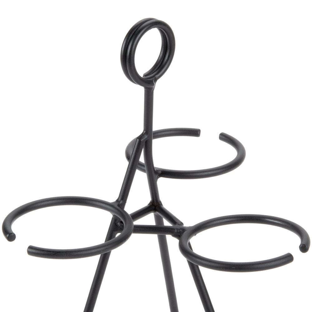 American Metalcraft CSD3 Black Wrought Iron 3Cone Stand