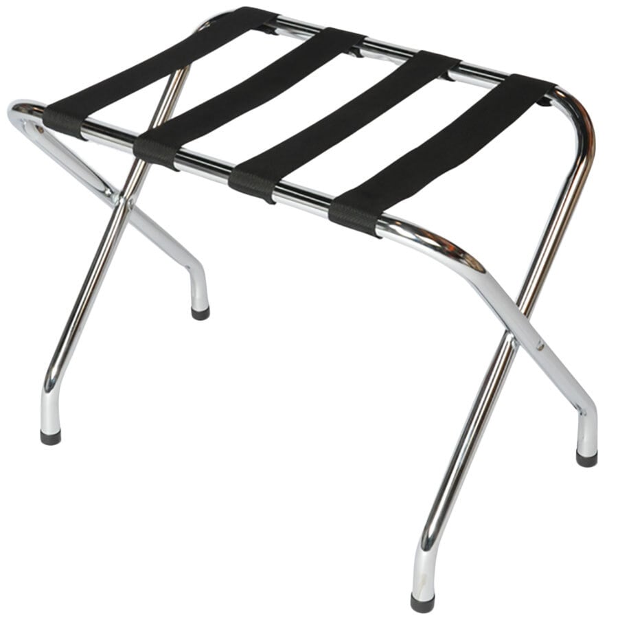 CSL 155C-BL-1 Flat Top Series Chrome Metal Luggage Rack