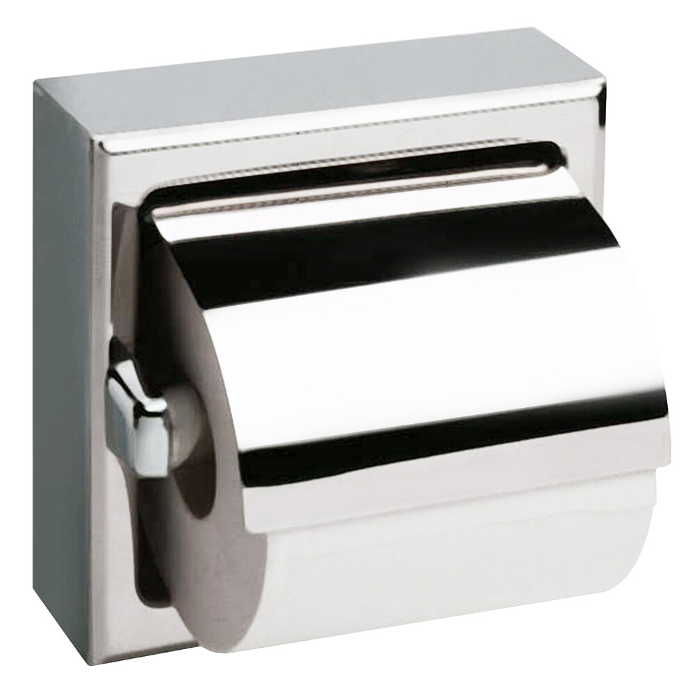 Bobrick B-66997 Surface-Mounted Toilet Tissue Dispenser with Stainless Bobrick Stainless Steel Toilet Paper Dispenser