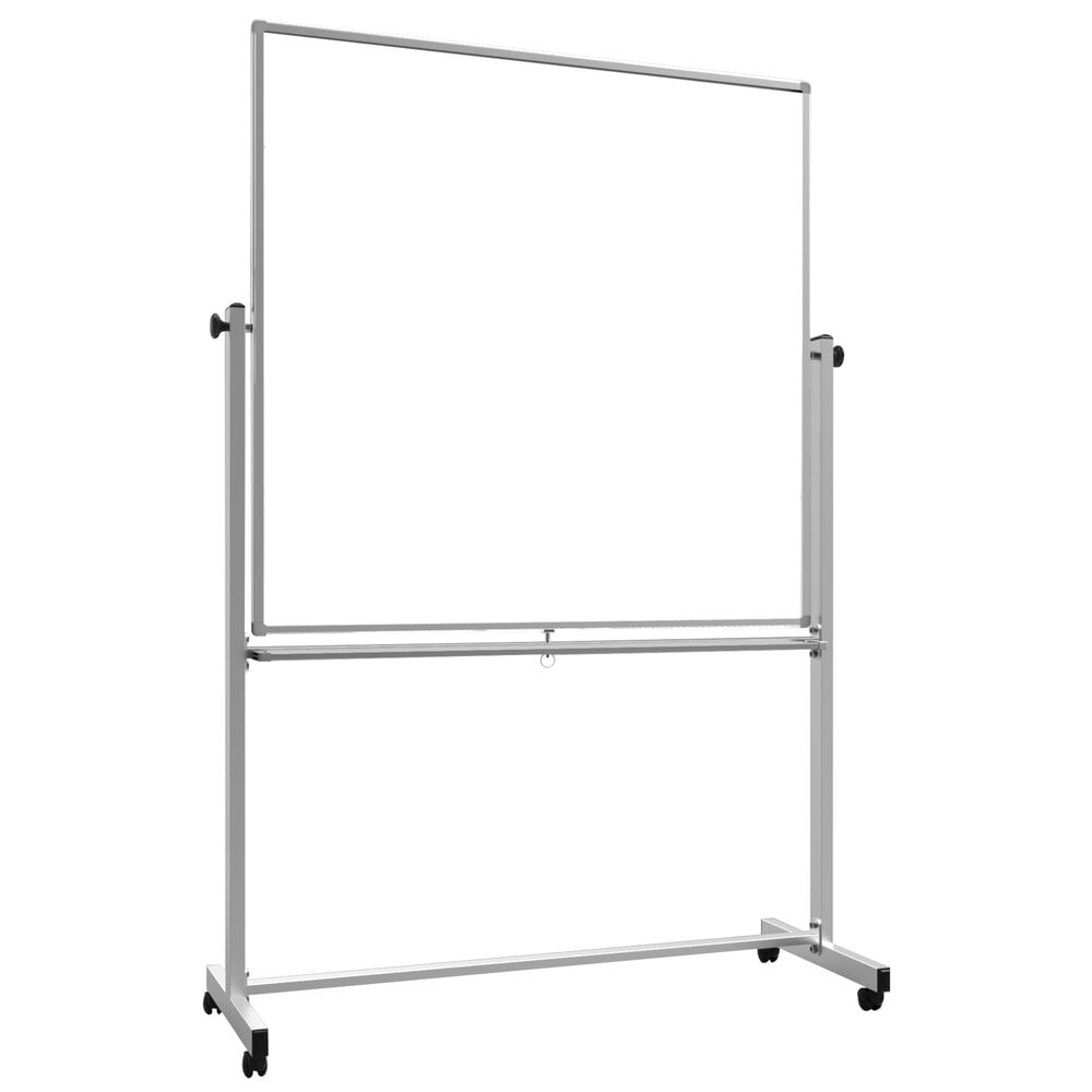 Luxor Mb4848ww 48 X 48 Double Sided Magnetic Whiteboard With Aluminum Frame And Stand 2515