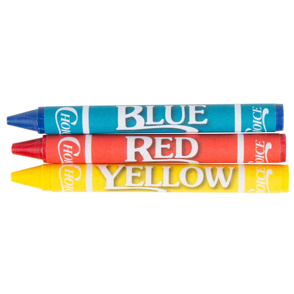 Choice 3 Pack Kids' Restaurant Crayons - 100/Pack