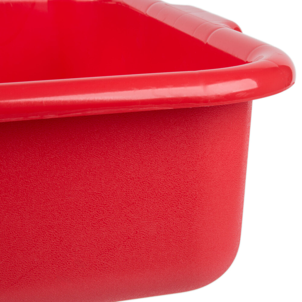 Tablecraft 1529R 20" x 15" x 5" Red Polyethylene Plastic Bus Tub, Bus Box