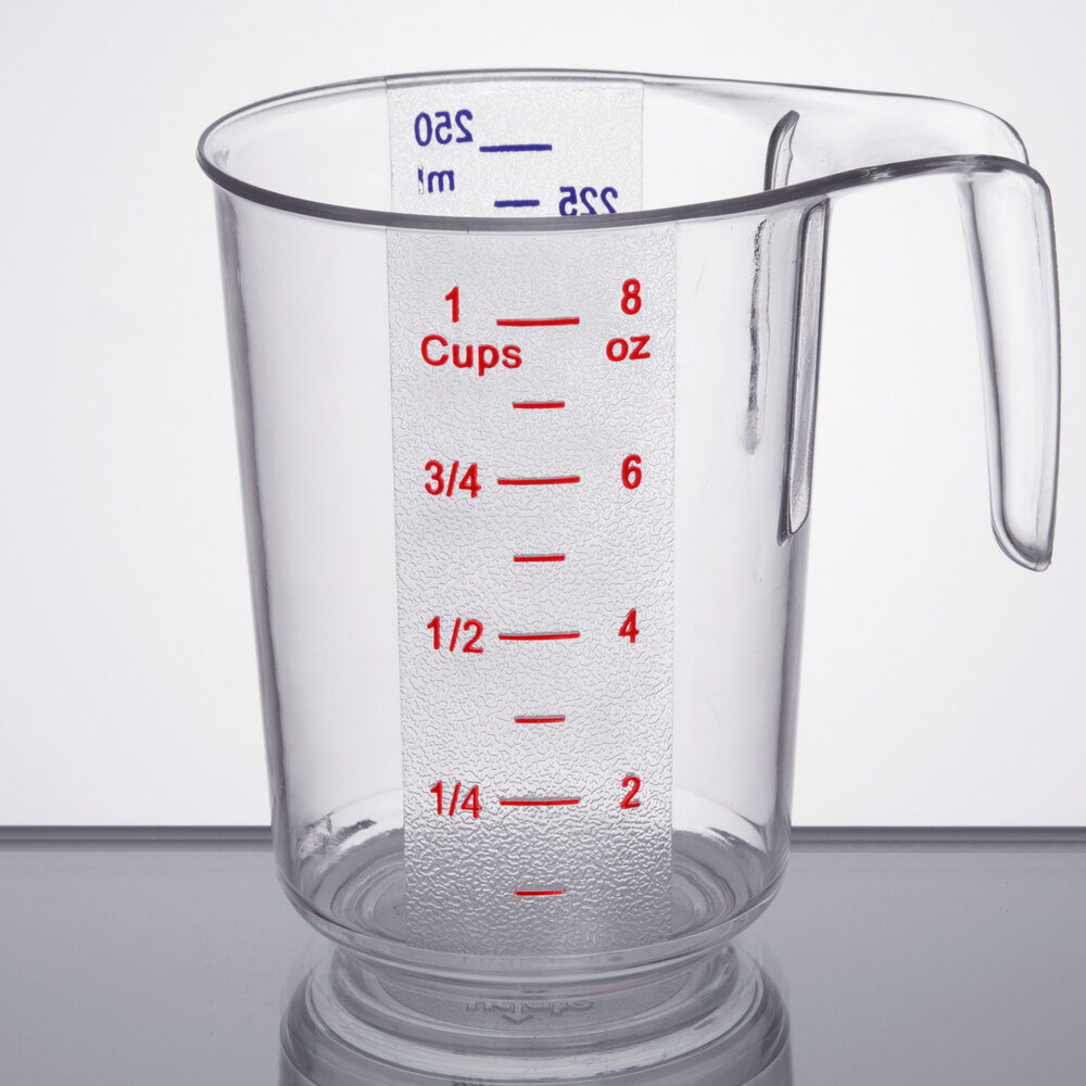 Choice 1 Cup Clear Plastic Measuring Cup with Gradations
