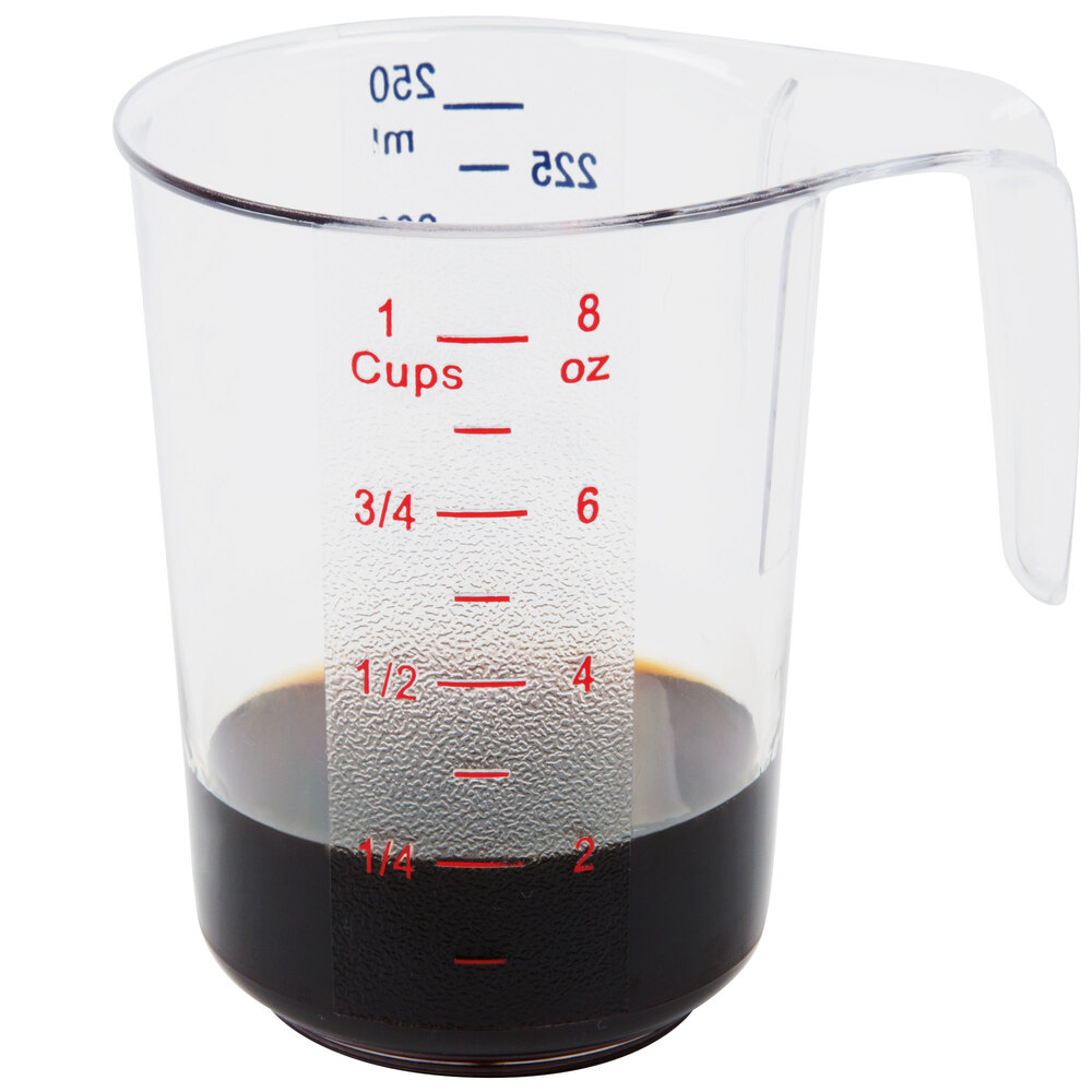 Choice 1 Cup Clear Plastic Measuring Cup With Gradations 5936