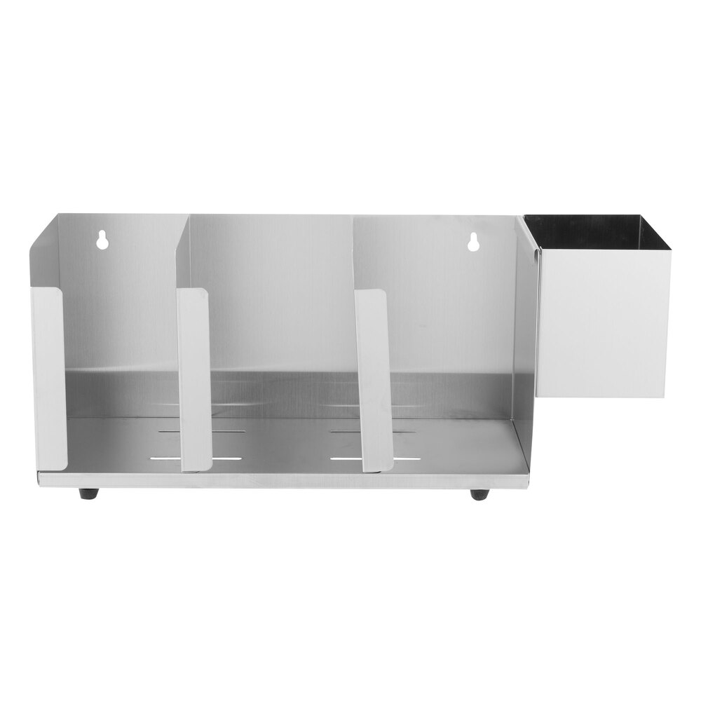 Vollrath CTL3 3Slot Stainless Steel Wall Mount / Countertop Lid Holder