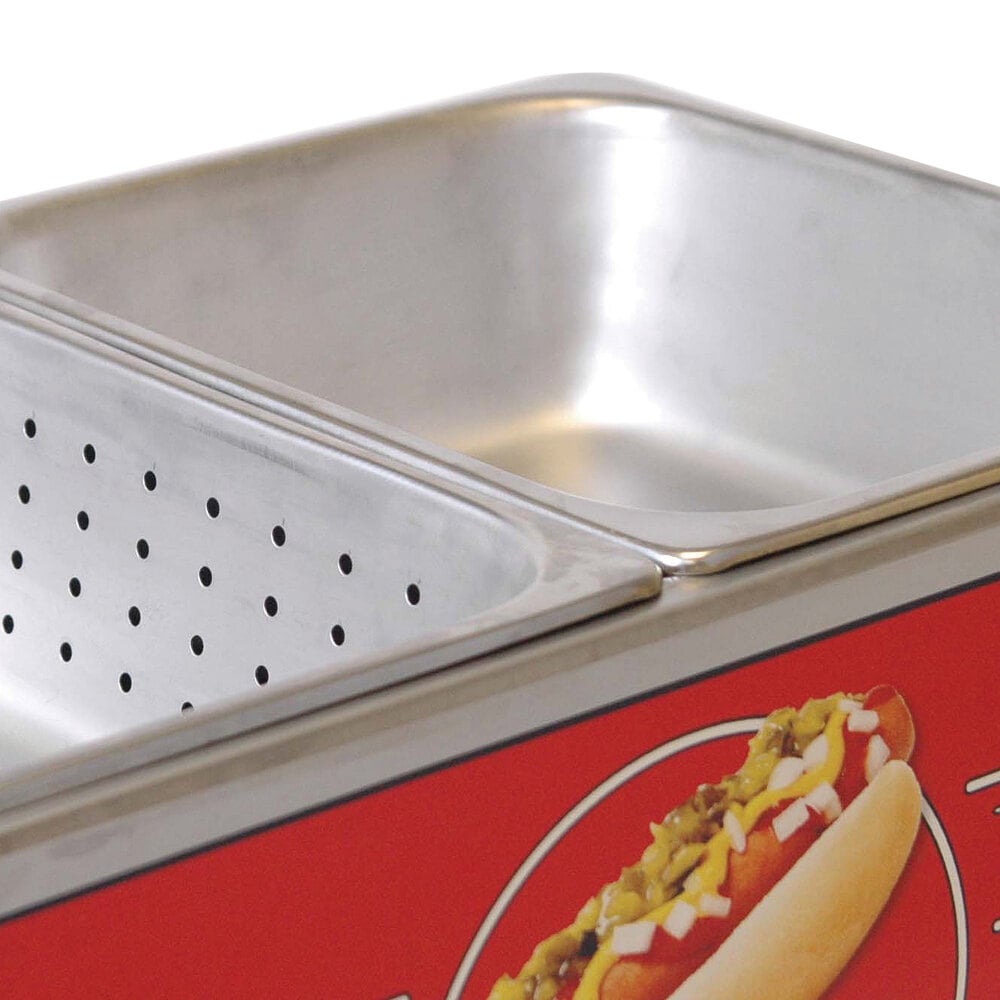 Benchmark USA 60072 60 Dog / 30 Bun Mini Hot Dog Cart 120V, 1200W